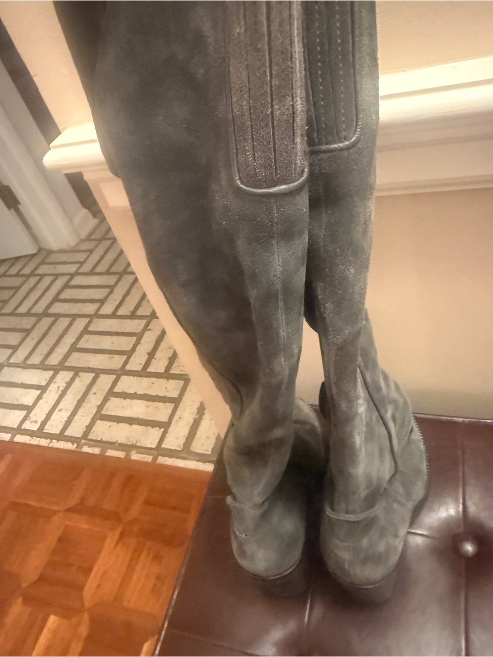 Dolce Vita Gray Suede Over-the-Knee Boots - Picture 6 of 7